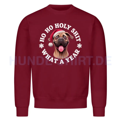 Premium Sweatshirt "Fila Brasileiro - HO HO..." Burgunder – hunde-shirt.de