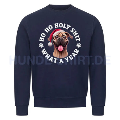 Premium Sweatshirt "Fila Brasileiro - HO HO..." Navy Blue – hunde-shirt.de