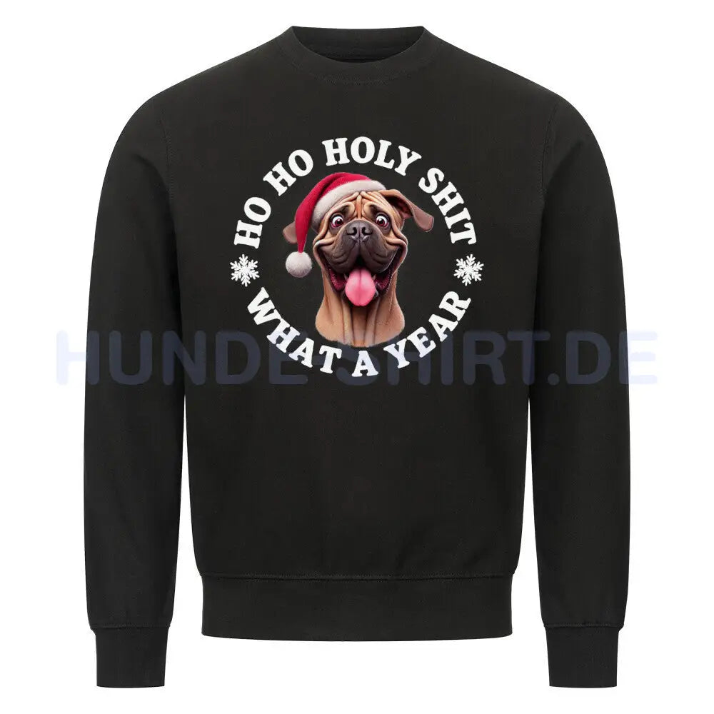 Premium Sweatshirt "Fila Brasileiro - HO HO..." Schwarz – hunde-shirt.de