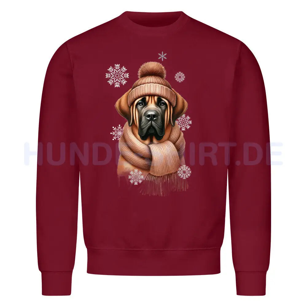 Premium Sweatshirt "Fila Brasileiro Winter" Burgunder – hunde-shirt.de