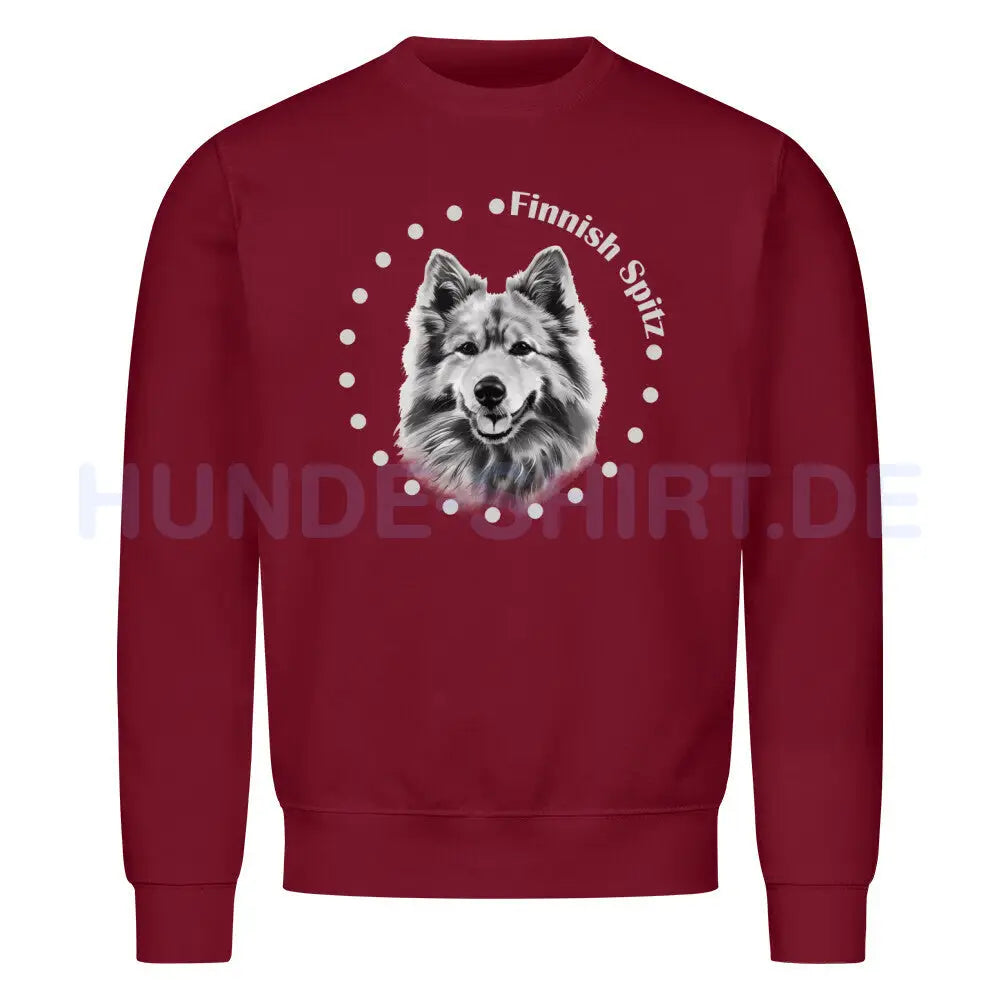 Premium Sweatshirt "Finnischer Spitz - Breed" Burgunder – hunde-shirt.de