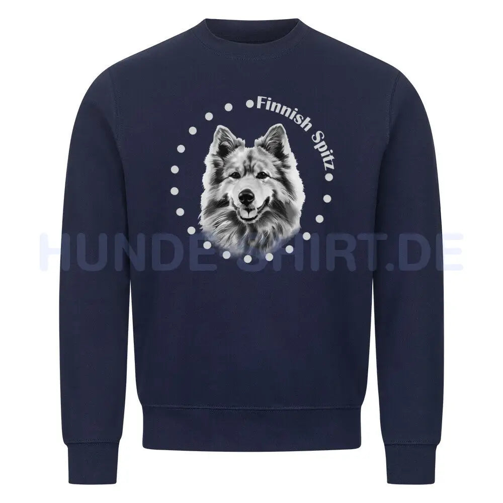 Premium Sweatshirt "Finnischer Spitz - Breed" Navy Blue – hunde-shirt.de