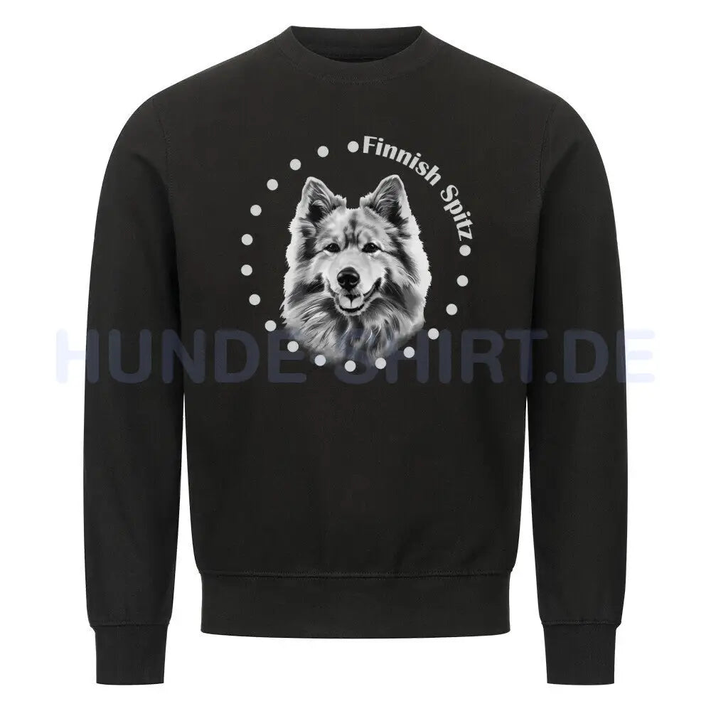 Premium Sweatshirt "Finnischer Spitz - Breed" Schwarz – hunde-shirt.de