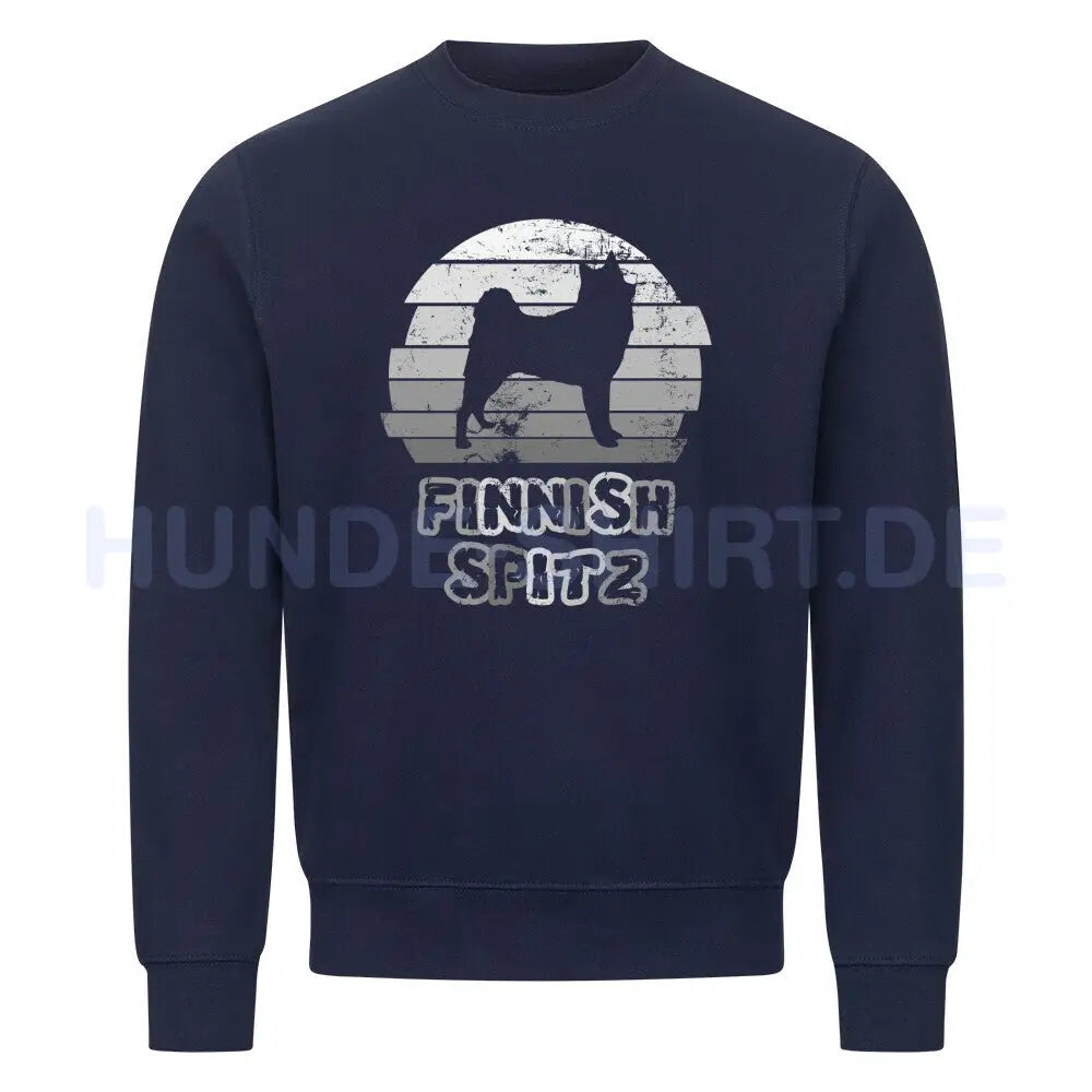 Premium Sweatshirt "Finnischer Spitz - Shadow" Navy Blue – hunde-shirt.de