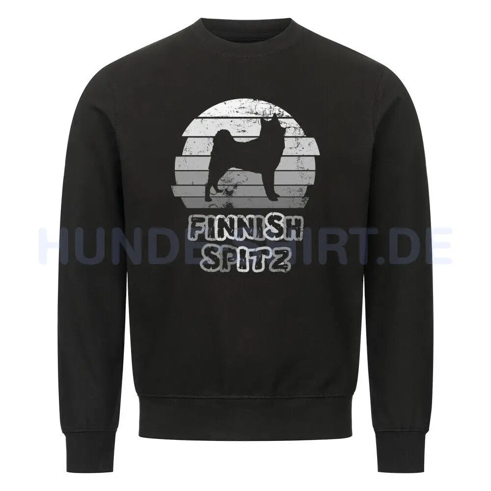 Premium Sweatshirt "Finnischer Spitz - Shadow" Schwarz – hunde-shirt.de