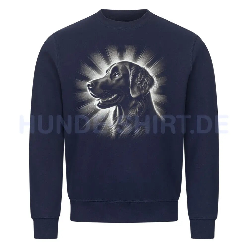 Premium Sweatshirt "Flat Coated Retriever - Shine" Navy Blue – hunde-shirt.de