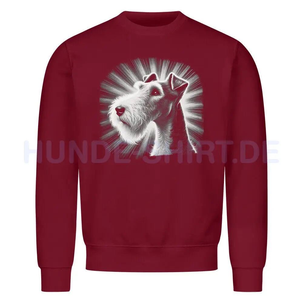 Premium Sweatshirt "Foxterrier ( Drahthaar ) - Shine" Burgunder – hunde-shirt.de