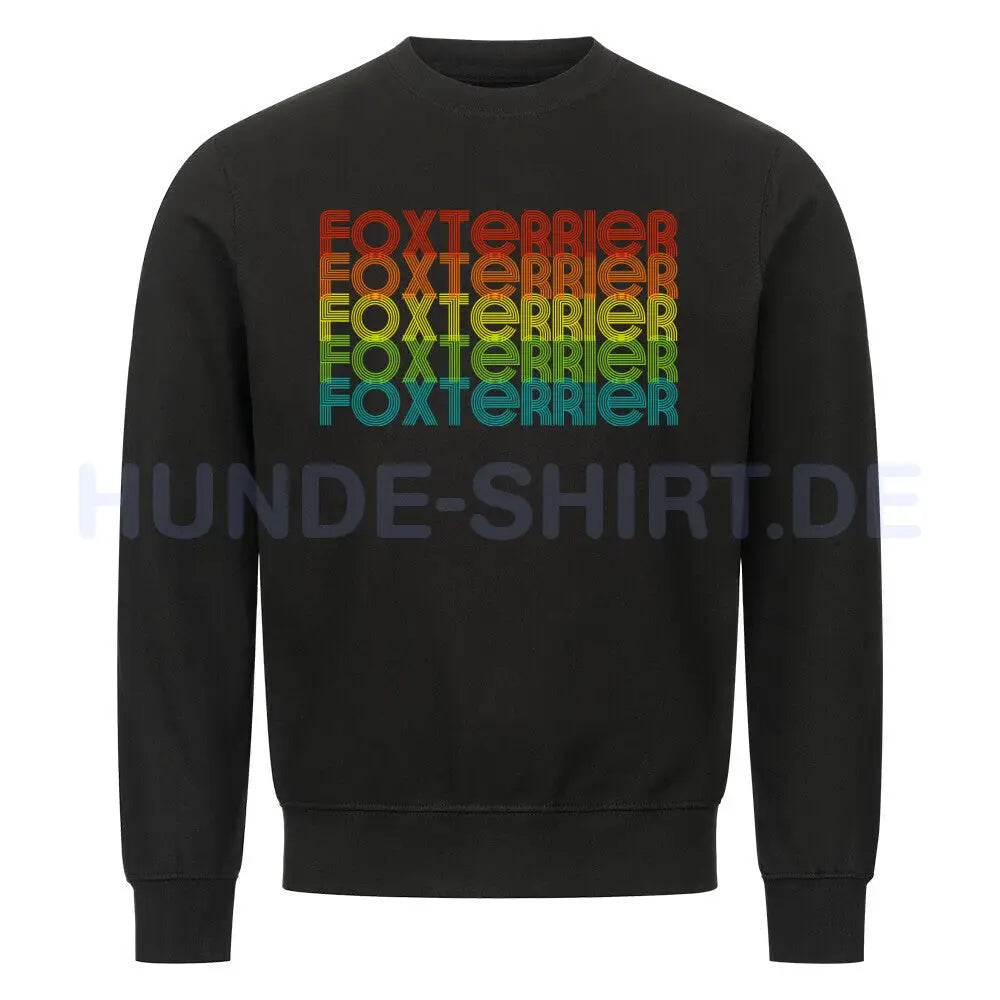 Premium Sweatshirt "Foxterrier - RETRO" Schwarz – hunde-shirt.de