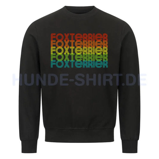 Premium Sweatshirt "Foxterrier - RETRO" Schwarz – hunde-shirt.de