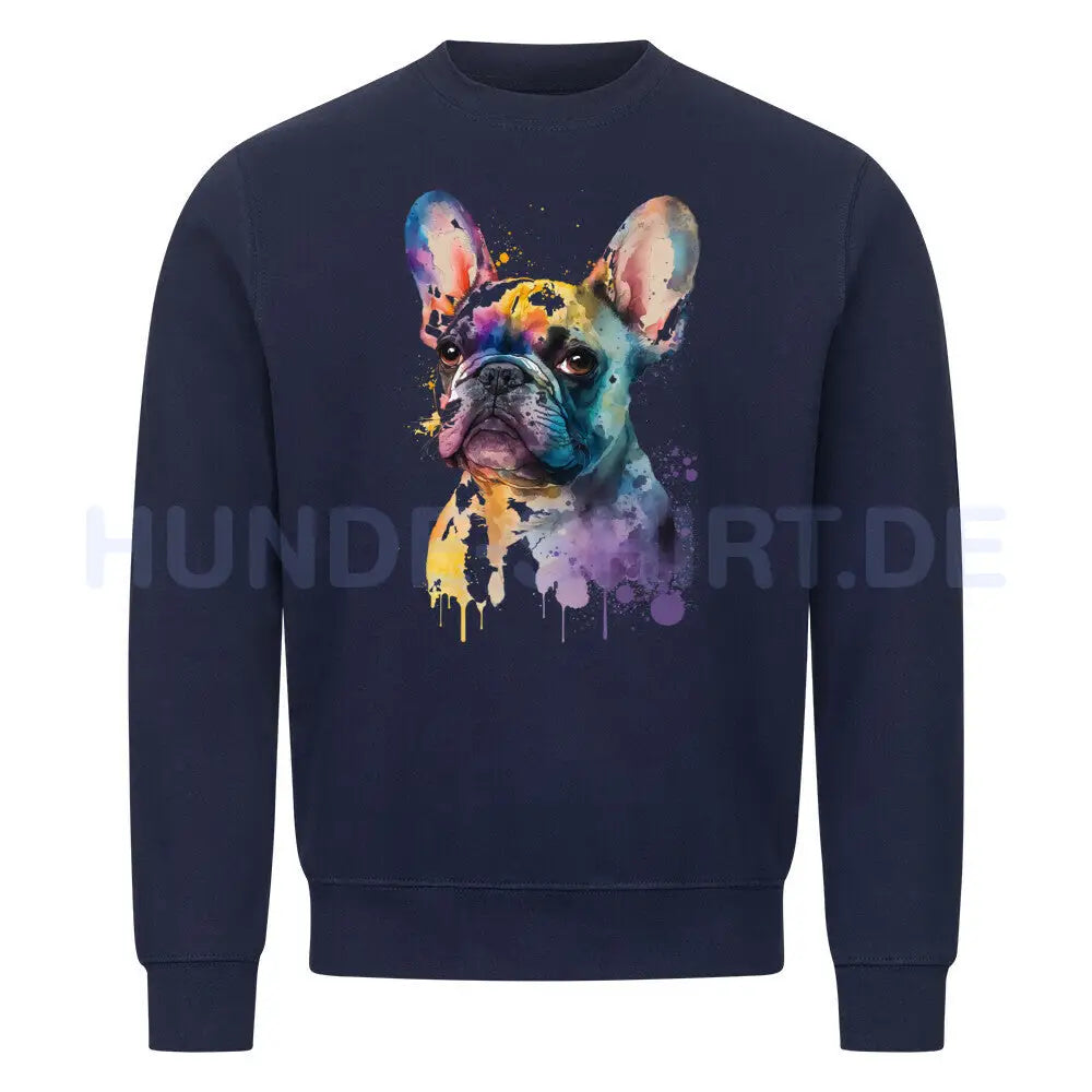 Premium Sweatshirt "Frenchi ART" Navy Blue – hunde-shirt.de