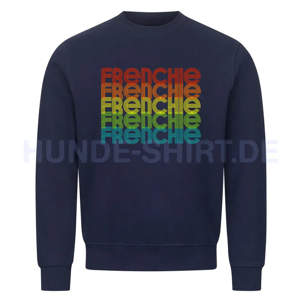 Premium Sweatshirt "Frenchie - RETRO" Navy Blue – hunde-shirt.de