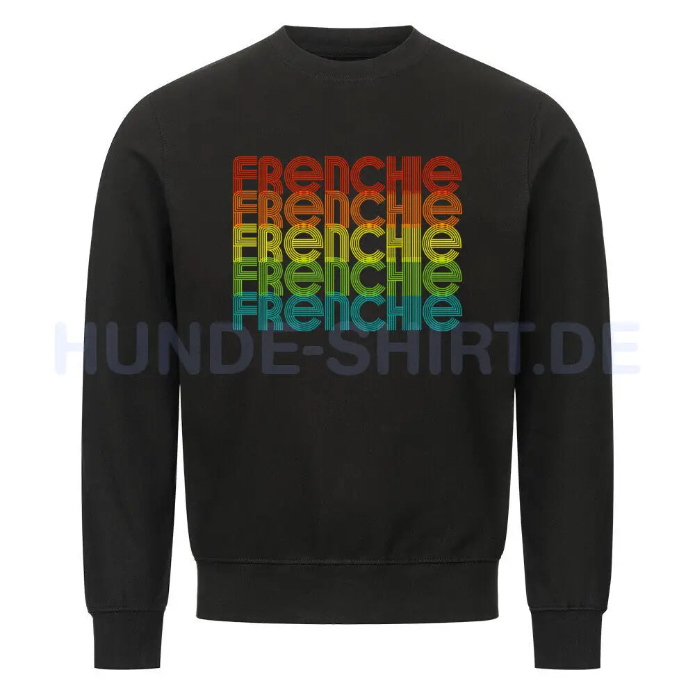 Premium Sweatshirt "Frenchie - RETRO" Schwarz – hunde-shirt.de