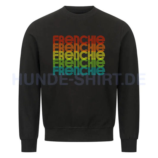 Premium Sweatshirt "Frenchie - RETRO" Schwarz – hunde-shirt.de