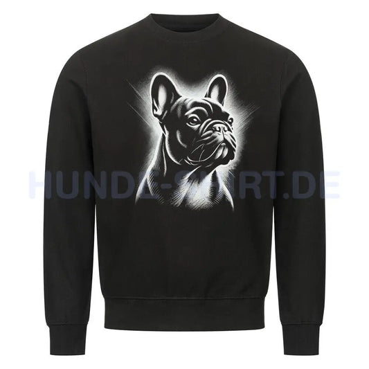 Premium Sweatshirt "Frenchie Shine" Schwarz – hunde-shirt.de