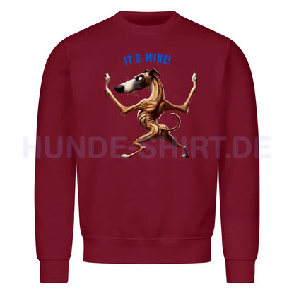 Premium Sweatshirt "Galgo - It´s mine" Burgunder – hunde-shirt.de