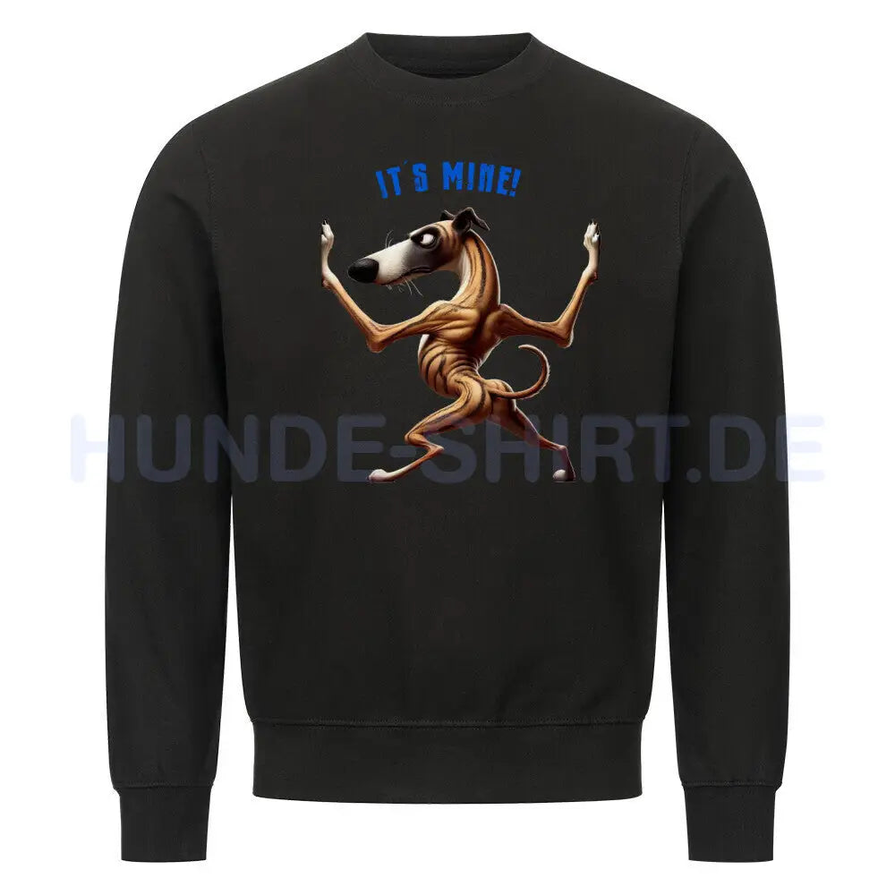 Premium Sweatshirt "Galgo - It´s mine" Schwarz – hunde-shirt.de