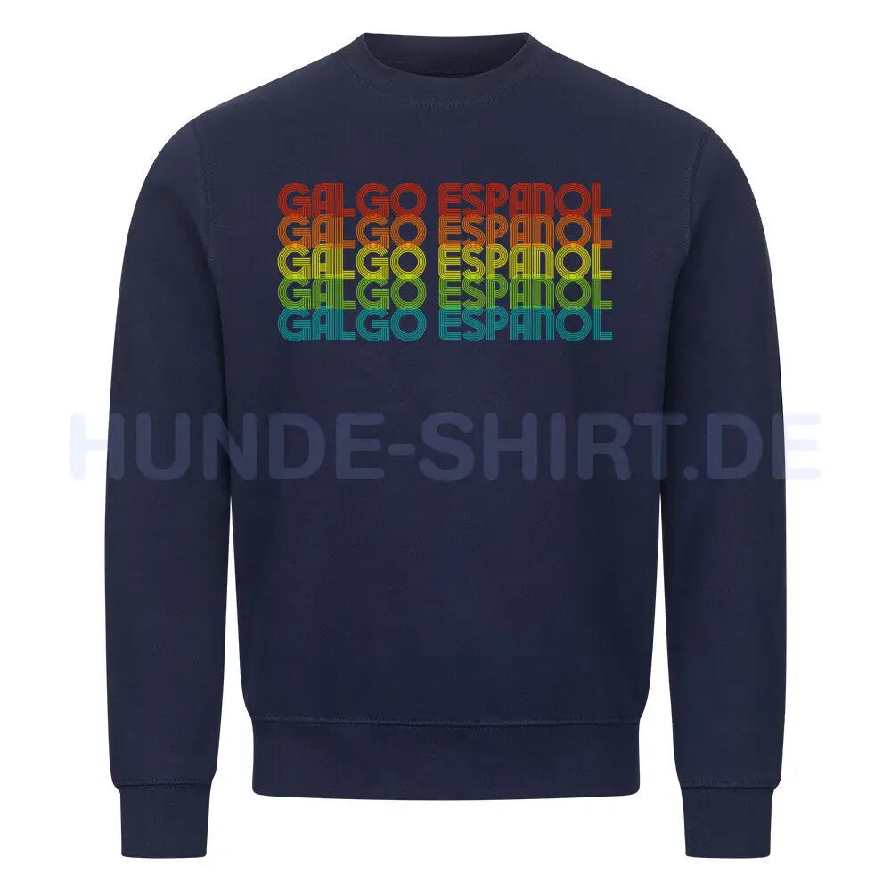 Premium Sweatshirt "Galgo - RETRO" Navy Blue – hunde-shirt.de