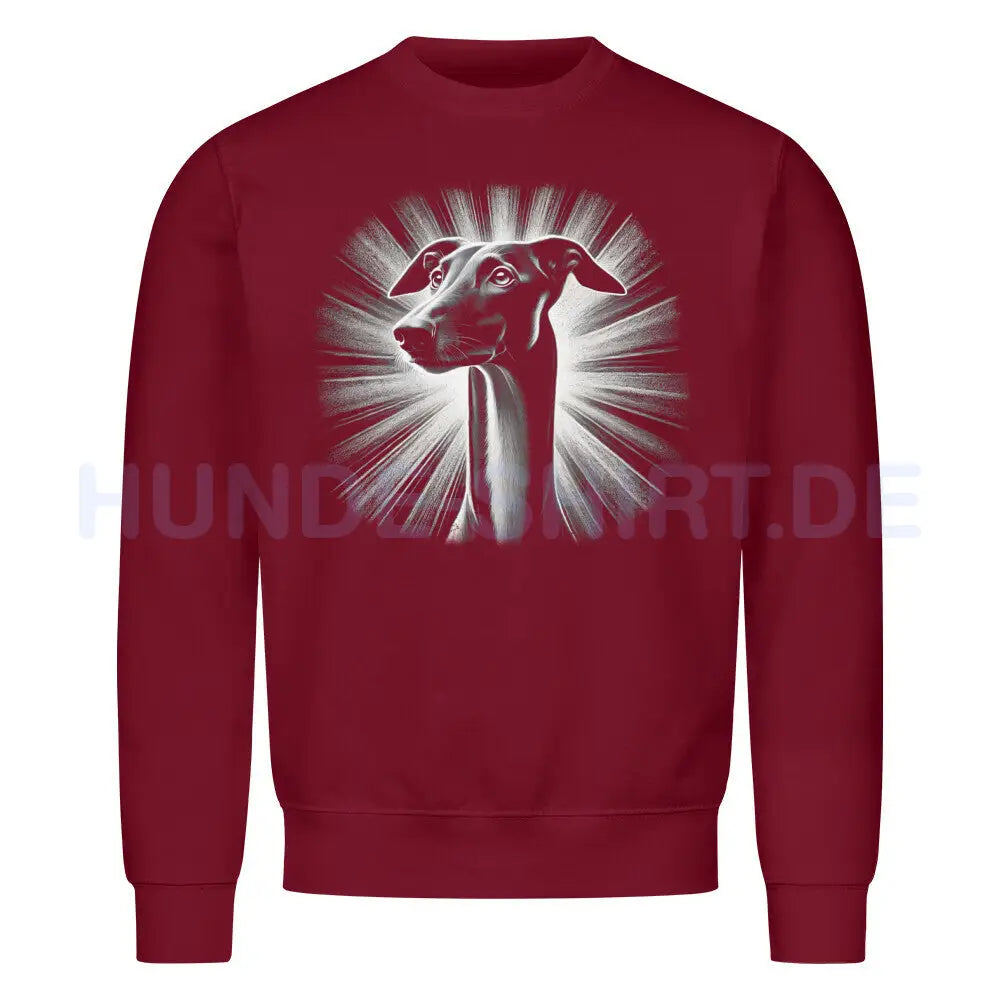 Premium Sweatshirt "Galgo - Shine" Burgunder – hunde-shirt.de