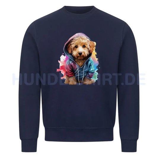 Premium Sweatshirt "Golden Doodle Hooded" Navy Blue – hunde-shirt.de