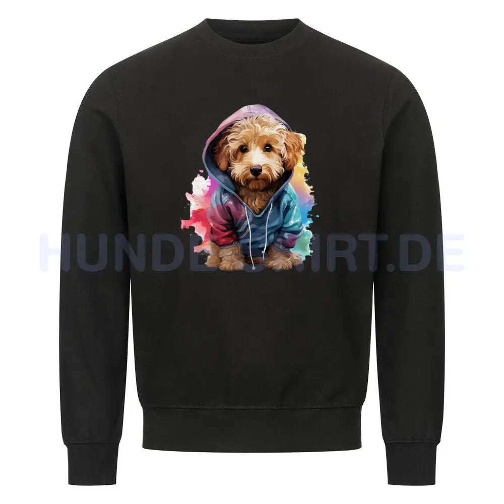 Premium Sweatshirt "Golden Doodle Hooded" Schwarz – hunde-shirt.de