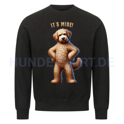 Premium Sweatshirt "Golden Doodle - It´s mine" Schwarz – hunde-shirt.de