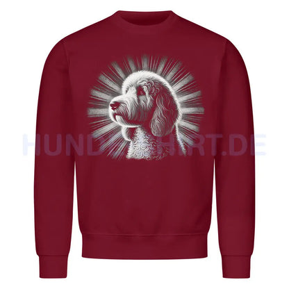 Premium Sweatshirt "Golden Doodle - Shine" Burgunder – hunde-shirt.de