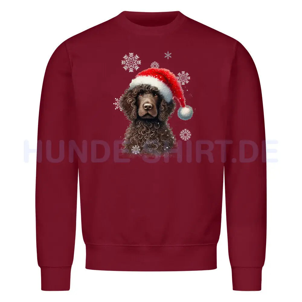 Premium Sweatshirt "Golden Doodle Winter" Burgunder – hunde-shirt.de