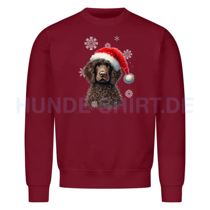 Premium Sweatshirt "Golden Doodle Winter" Burgunder – hunde-shirt.de