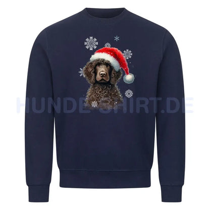 Premium Sweatshirt "Golden Doodle Winter" Navy Blue – hunde-shirt.de