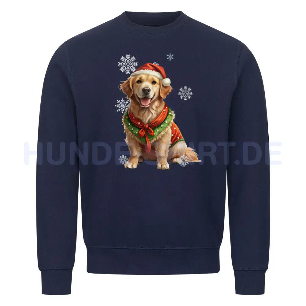 Premium Sweatshirt "Golden Retriever Christmas" Navy Blue – hunde-shirt.de