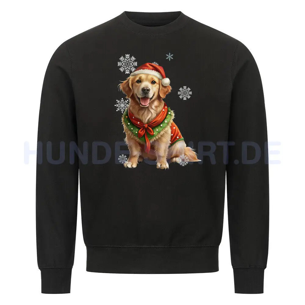 Premium Sweatshirt "Golden Retriever Christmas" Schwarz – hunde-shirt.de