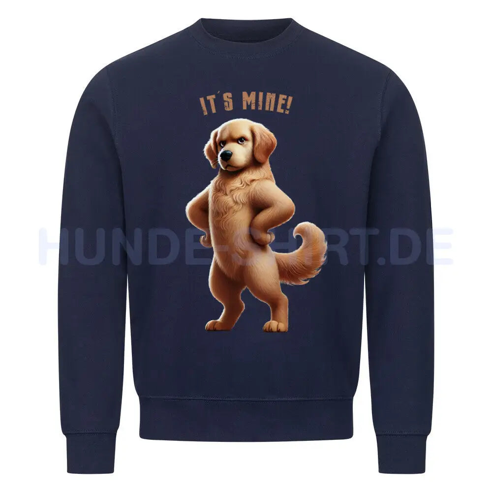 Premium Sweatshirt "Golden Retriever - It´s mine!" Navy Blue – hunde-shirt.de