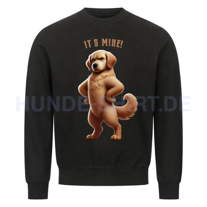 Premium Sweatshirt "Golden Retriever - It´s mine!" Schwarz – hunde-shirt.de