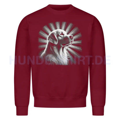 Premium Sweatshirt "Golden Retriever - Shine" Burgunder – hunde-shirt.de