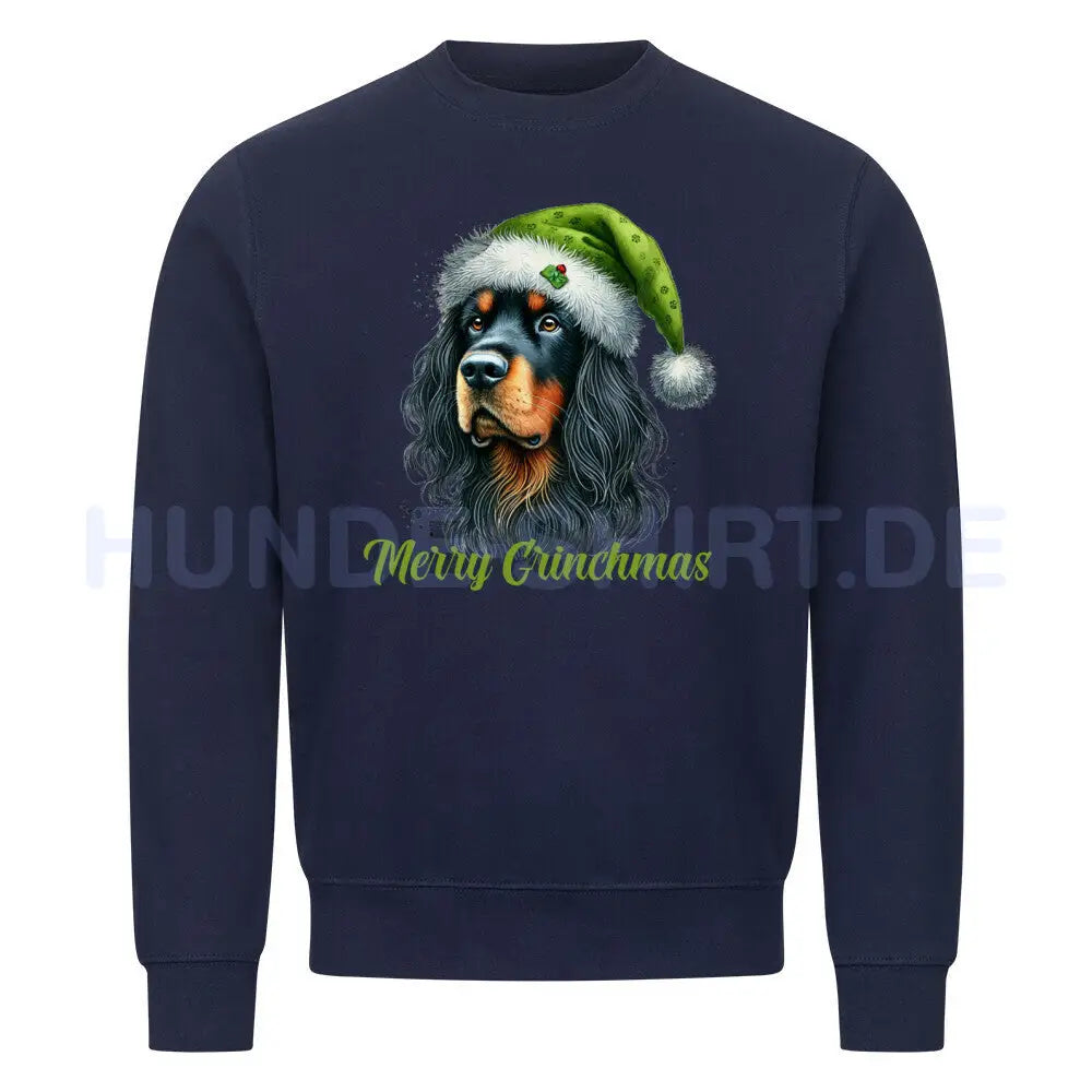 Premium Sweatshirt "Gordon Setter - Merry Grinchmas" Navy Blue – hunde-shirt.de