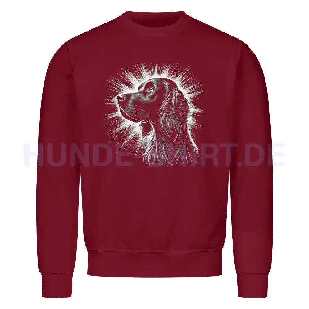 Premium Sweatshirt "Gordon Setter - Shine" Burgunder – hunde-shirt.de