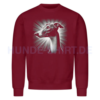 Premium Sweatshirt "Greyhound - Bright" Burgunder – hunde-shirt.de