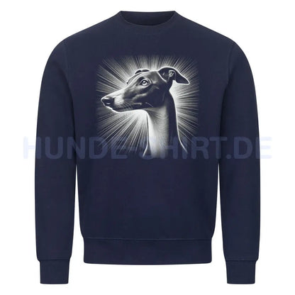 Premium Sweatshirt "Greyhound - Bright" Navy Blue – hunde-shirt.de