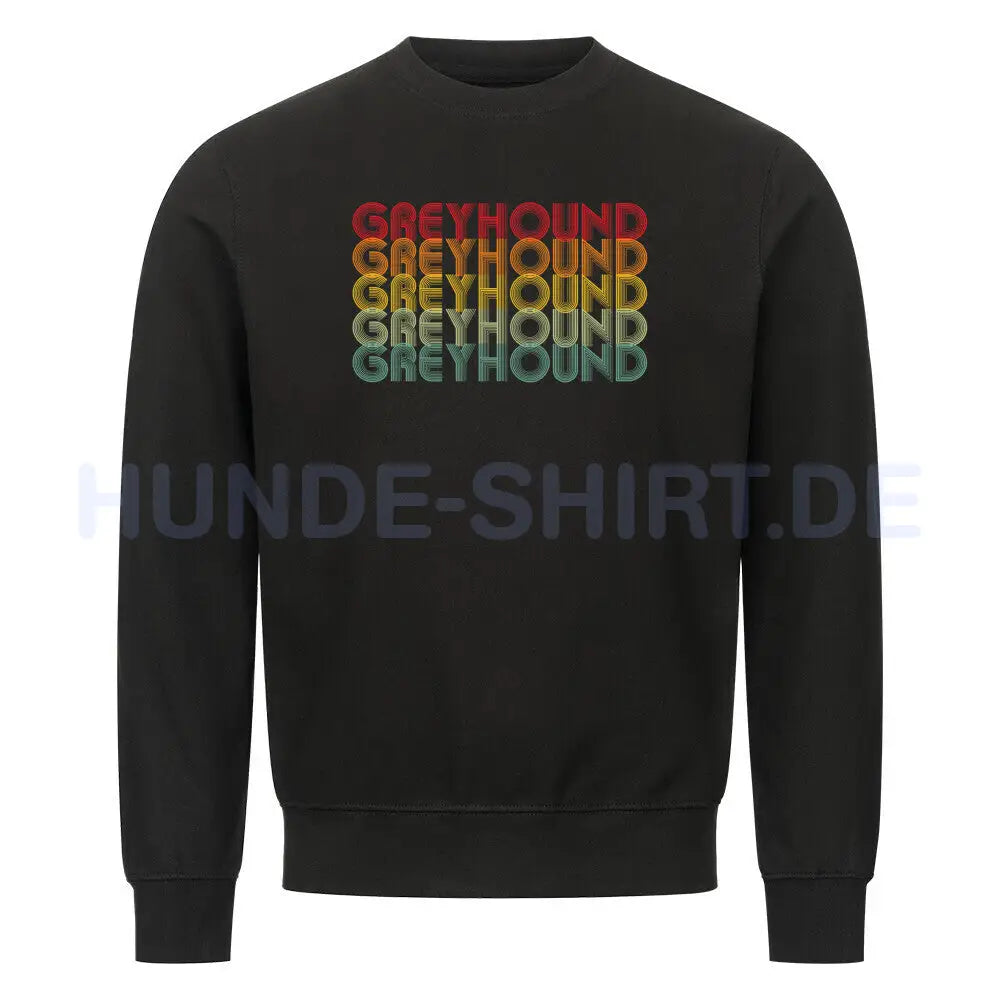 Premium Sweatshirt "Greyhound - RETRO" Schwarz – hunde-shirt.de