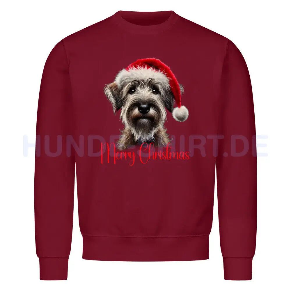 Premium Sweatshirt "Griffon Korthals - Merry Christmas" Burgunder – hunde-shirt.de