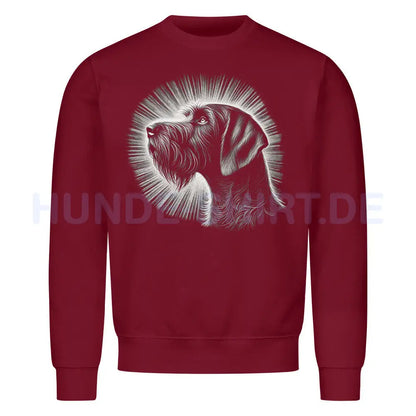 Premium Sweatshirt "Griffon Korthals - Shine" Burgunder – hunde-shirt.de