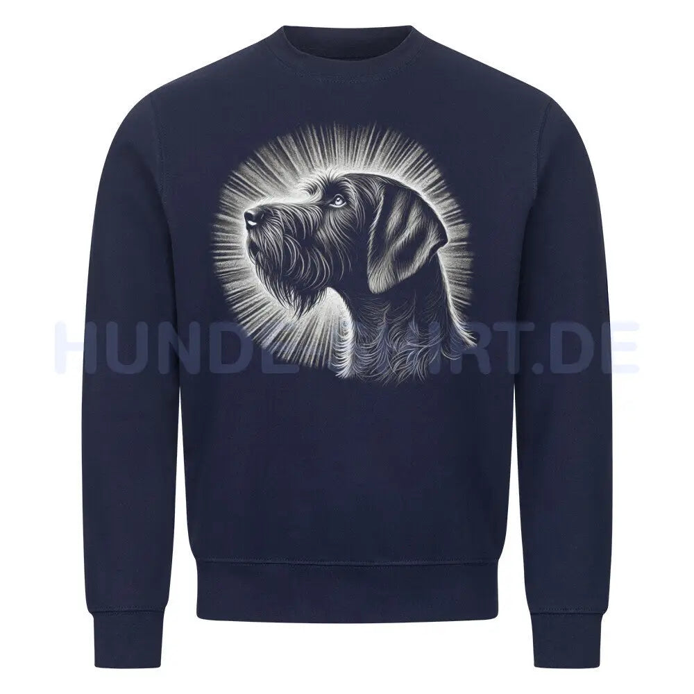 Premium Sweatshirt "Griffon Korthals - Shine" Navy Blue – hunde-shirt.de