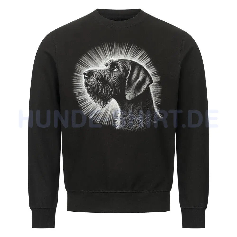 Premium Sweatshirt "Griffon Korthals - Shine" Schwarz – hunde-shirt.de