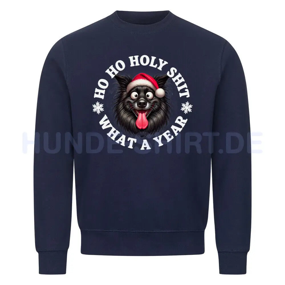 Premium Sweatshirt "Groenendael - HO HO..." Navy Blue – hunde-shirt.de