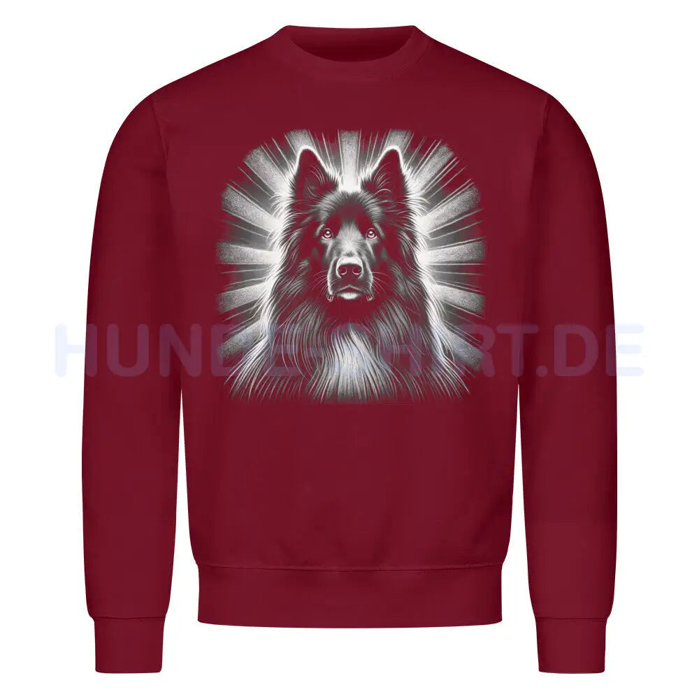 Premium Sweatshirt "Groenendael - Shine" Burgunder – hunde-shirt.de