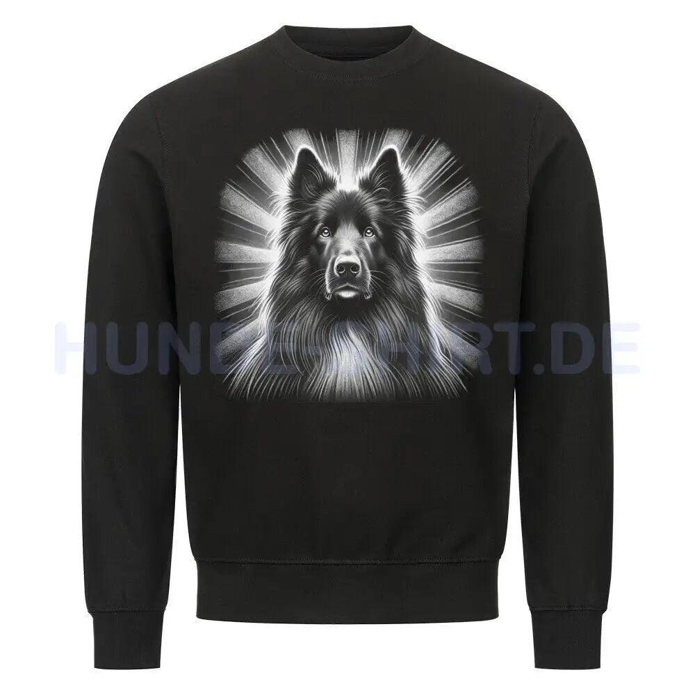 Premium Sweatshirt "Groenendael - Shine" Schwarz – hunde-shirt.de