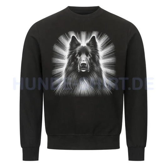 Premium Sweatshirt "Groenendael - Shine" Schwarz – hunde-shirt.de