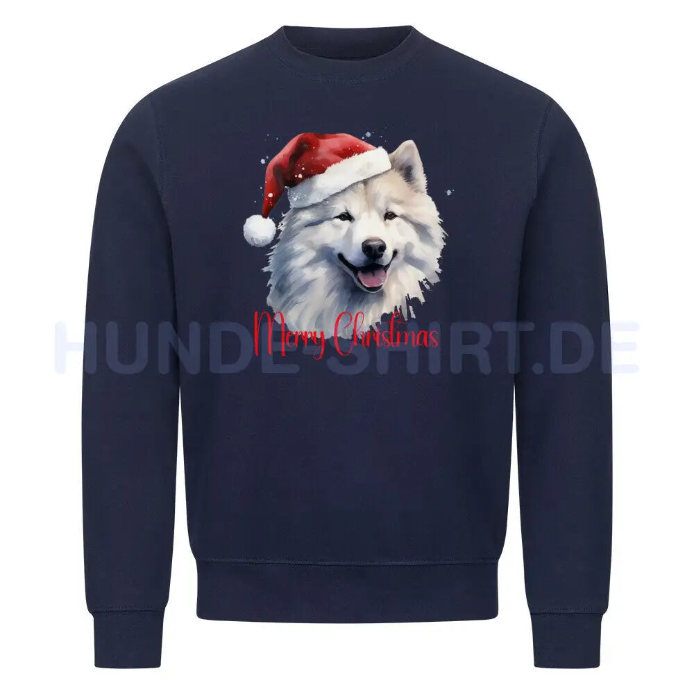 Premium Sweatshirt "Großspitz - Merry Christmas" Navy Blue – hunde-shirt.de