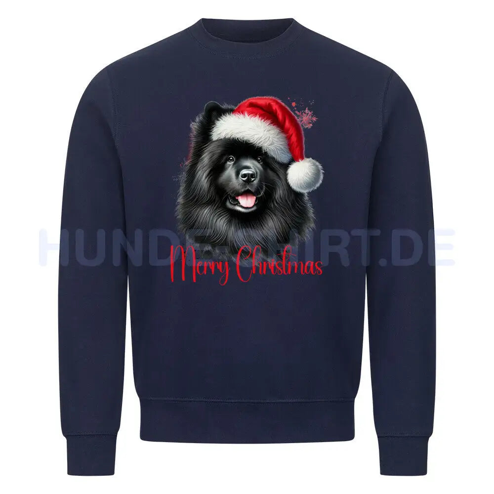 Premium Sweatshirt "Großspitz ( schwarz ) - Merry Christmas" Navy Blue – hunde-shirt.de