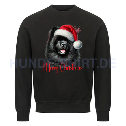 Premium Sweatshirt "Großspitz ( schwarz ) - Merry Christmas" Schwarz – hunde-shirt.de